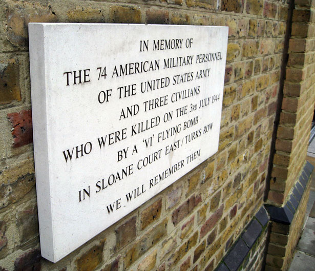 The plaque that marks the bombing, which was unveiled on October 4th, 1998.